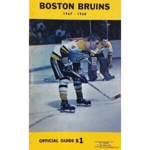 Boston Bruins Official Guide 1967-1968 Hockey Cover On 12x8in Metal Sign